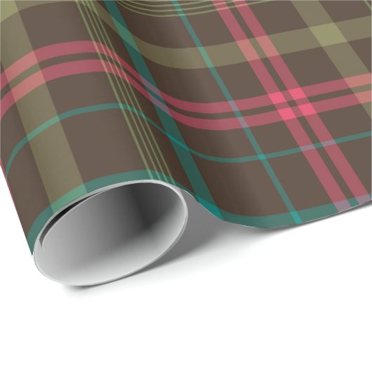 Kariertes Tartanmuster Geschenkpapier (Rolleneckpunkt)