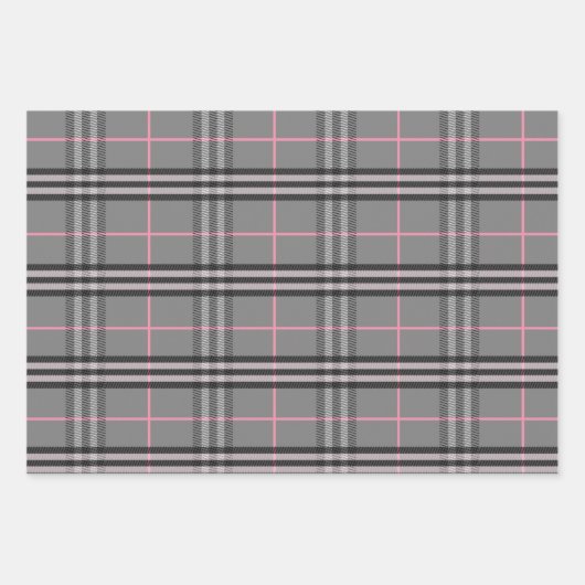 Kariertes Tier Geschenkpapier Set (Vorderseite 2)