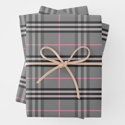 Kariertes Tier Geschenkpapier Set (Beispiel)