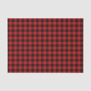 Kariertes Tissue Paper mit rotem und schwarzem Buf Seidenpapier