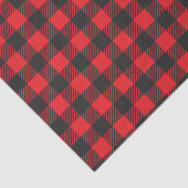 Kariertes Tissue Paper mit rotem und schwarzem Buf Seidenpapier (Ausschnitt)