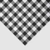 Kariertes Tissue Paper mit Schwarz-Weiß-Büffel Seidenpapier (Ausschnitt)