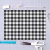 Kariertes Tissue Paper mit Schwarz-Weiß-Büffel Seidenpapier (Handwerk)