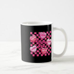 Kariertes Valentinsgruß Du wirst geliebt Würdig ge Kaffeetasse