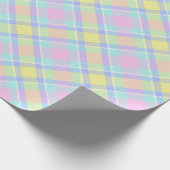 Kariertes Verpackungspapier in Pastell Geschenkpapier (Ecke)
