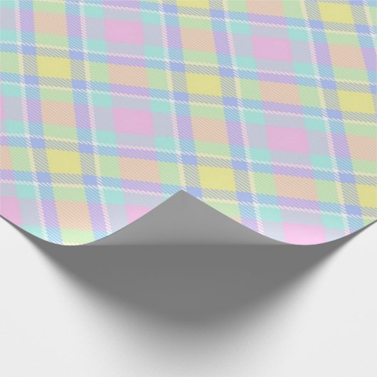 Kariertes Verpackungspapier in Pastell Geschenkpapier (Ecke)