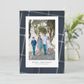 Kariertes vertikales Foto Feiertagskarte (Stehend Vorderseite)