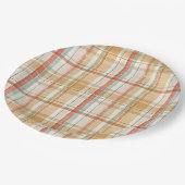 Kariertes Wasserfarbmuster für Russel Pappteller (Schrägansicht)