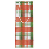 Kariertes Weihnachten Madras Geschenktüte Für Weinflaschen (Rückseite)