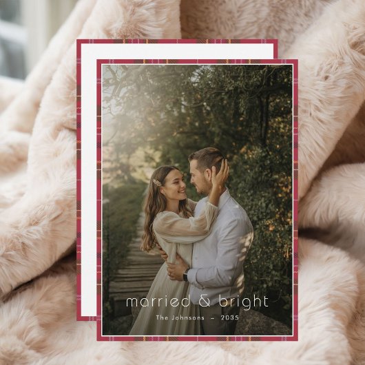 Kariertes Weihnachten Verheiratet & hell Rustikale