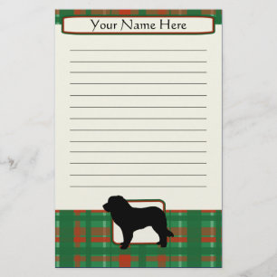 Kariertes WeihnachtenLeonberger Briefpapier