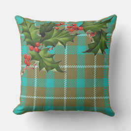 KARIERTES weihnachtliches großes Kissen im Freien