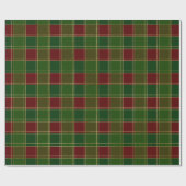 Kariertes Weihnachts-Bordeauxgold Geschenkpapier (Flach)