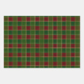 Kariertes Weihnachts-Bordeauxgold Geschenkpapier Set (Vorderseite)