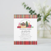 Kariertes Weihnachts-Lieblings-Dinge Feiertage Par Einladung (Stehend Vorderseite)