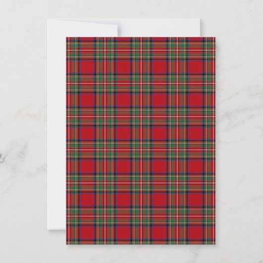 Kariertes Weihnachts-Party Elegant Stewart Tartan Einladung (Rückseite)
