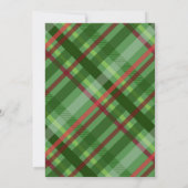 Kariertes Weihnachts-Party Holiday Cocktail Arbeit Einladung (Rückseite)