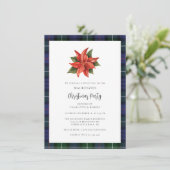 Kariertes Weihnachts-Party MacKenzie Tartan Einladung (Stehend Vorderseite)