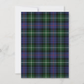 Kariertes Weihnachts-Party MacKenzie Tartan Einladung (Rückseite)