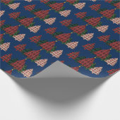 Kariertes Weihnachtsbaumwrapppapier Geschenkpapier (Ecke)