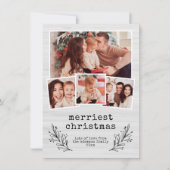 Kariertes Weihnachtsbüffel Foto Feiertagskarte (Vorderseite)