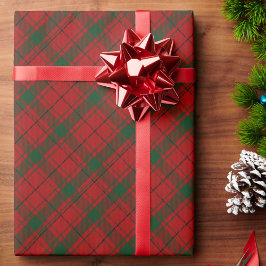 Kariertes Weihnachtsgeschenk aus Rot und Grün Geschenkpapier