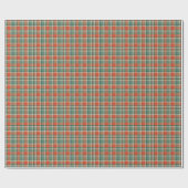 Kariertes Weihnachtsgeschenk in Rot und Grün Geschenkpapier (Flach)