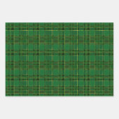 Kariertes Weihnachtsgrün Geschenkpapier Set (Vorderseite 2)