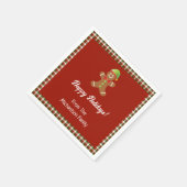 Kariertes Weihnachtskost Backen Weihnachten Serviette (Ecke)