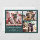 Kariertes Weihnachtsmann-Foto Feiertagskarte (Rückseite)