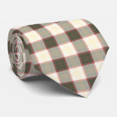 Kariertes Weihnachtsmuster (1) Krawatte der Männer (Gerollt)