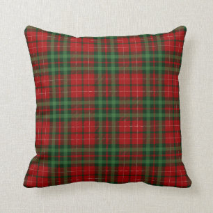 Kariertes Weihnachtsmuster aus dem Grünen Tartan Kissen