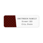 Kariertes Weihnachtsmuster aus Rottartan (Vorne)