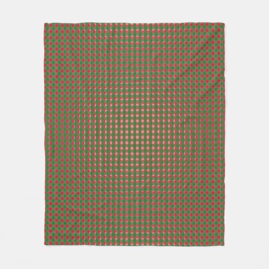 Kariertes Weihnachtsmuster Fleecedecke (Vorderseite)