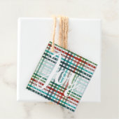 Kariertes Weihnachtsmuster Geschenkanhänger (Beispiel)