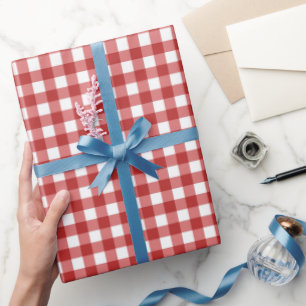 Kariertes Weihnachtsmuster Geschenkpapier