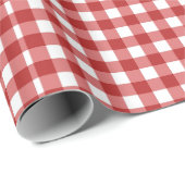 Kariertes Weihnachtsmuster Geschenkpapier (Rolleneckpunkt)