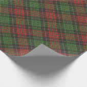 Kariertes Weihnachtsmuster Geschenkpapier (Ecke)