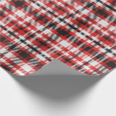 Kariertes Weihnachtsmuster Geschenkpapier (Ecke)