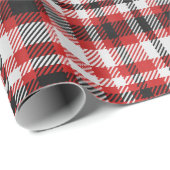 Kariertes Weihnachtsmuster Geschenkpapier (Rolleneckpunkt)