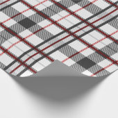 Kariertes Weihnachtsmuster Geschenkpapier (Ecke)