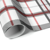 Kariertes Weihnachtsmuster Geschenkpapier (Rolleneckpunkt)