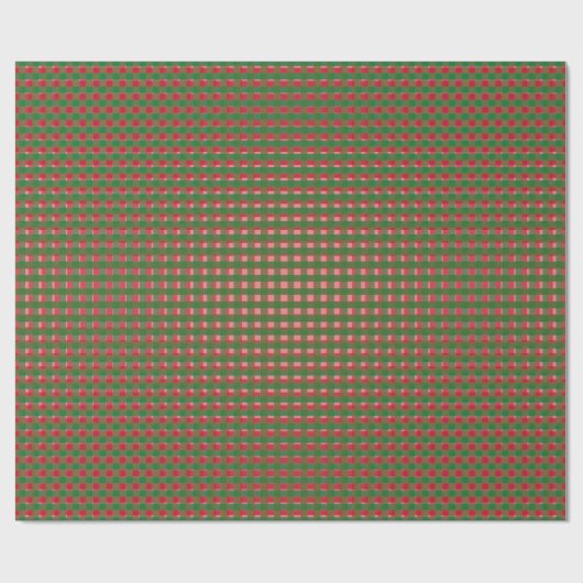 Kariertes Weihnachtsmuster Geschenkpapier (Flach)