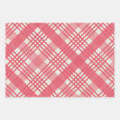 Kariertes Weihnachtsmuster Geschenkpapier Set (Vorderseite)