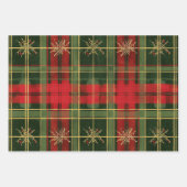 Kariertes Weihnachtsmuster Geschenkpapier Set (Vorderseite 3)