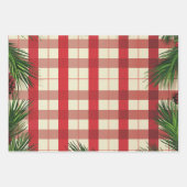 Kariertes Weihnachtsmuster Geschenkpapier Set (Vorderseite)
