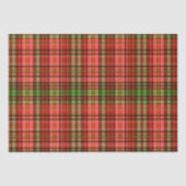 Kariertes Weihnachtsmuster in Rot Rosa Seidenpapier (Vorderseite)