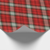 Kariertes Weihnachtsmuster in Rot und Grau Geschenkpapier (Ecke)