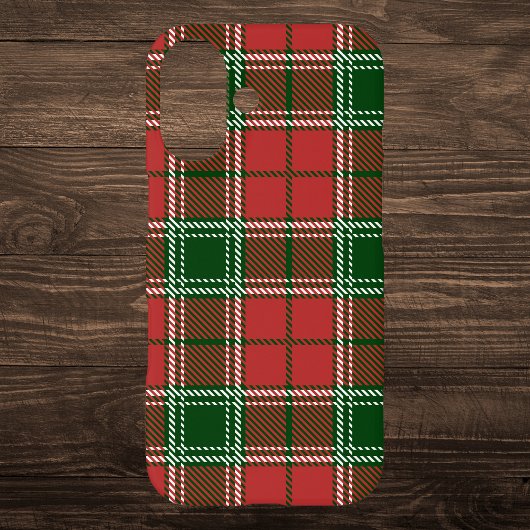 Kariertes Weihnachtsmuster in Rot und Grün Case-Mate iPhone Hülle