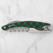 Kariertes Weihnachtsmuster Kellnermesser (Rückseite)